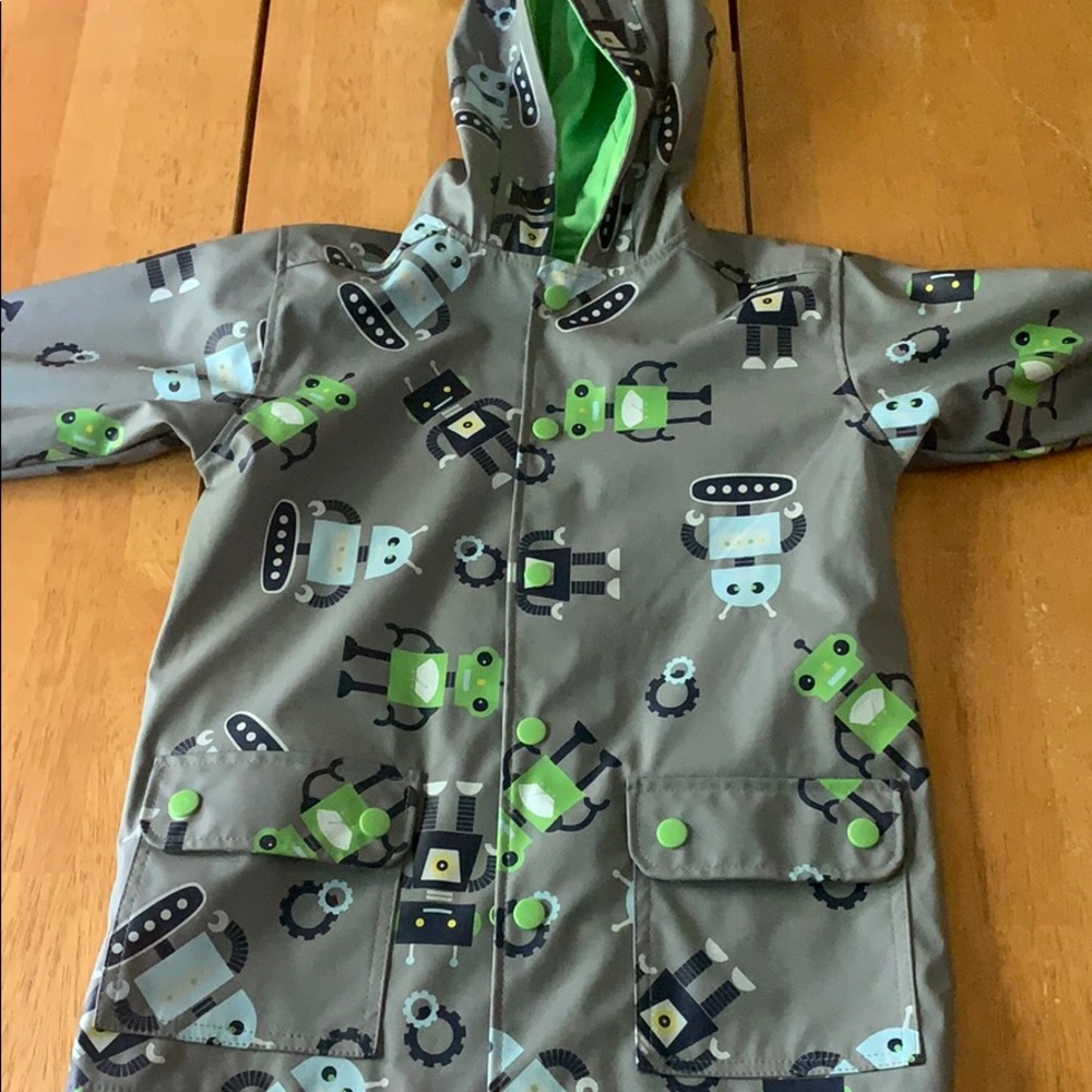 Boys size for robot raincoat